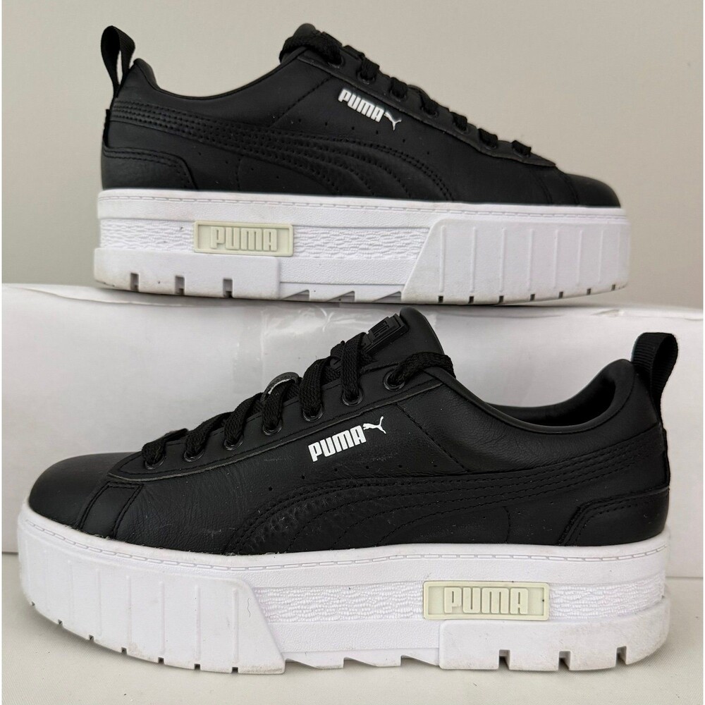 Puma Women's Black Platform Fashion Sneakers Size 8.5